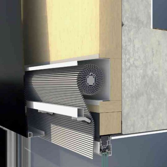 Солнцезащита Schüco CTB, встроенная в фасад для модернизации Schüco ERC 50 Солнцезащита Schüco CTB, встроенная в фасад для модернизации Schüco ERC 50